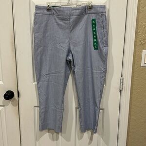 Navy and white stripe Capris